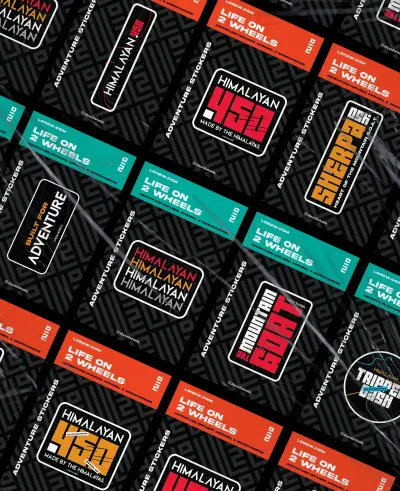 Himalayan 450 stickers Combo -  Pack of 8
