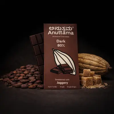 Dark | 80% Cocoa | Sweetened with Jaggery