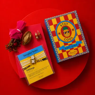 4 Petal Flower Bhai-Bhabhi Rakhi