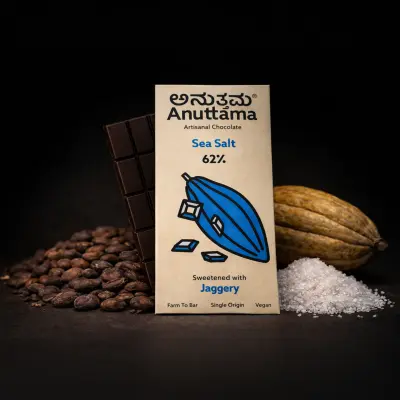 Sea Salt | 62%Cocoa | Sweetened with Jaggery