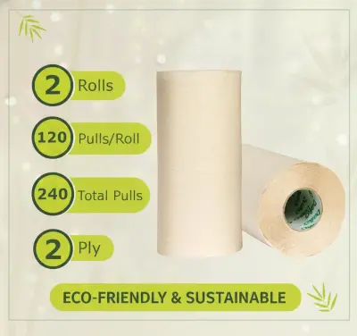 Baiko Bamboo Kitchen Paper Towel Rolls
