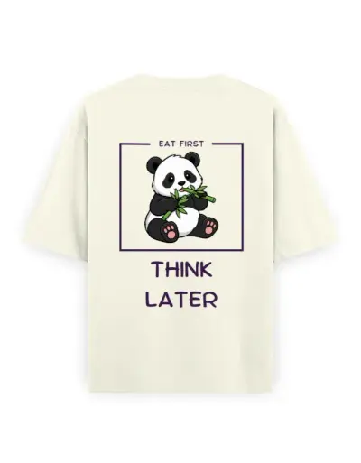 East First Think Later Unisex Oversized T-Shirt