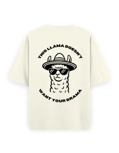 Llama Drama Unisex Oversized T-Shirt
