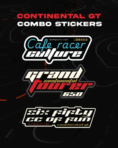 Continental gt 650 Combo stickers - Pack of 3