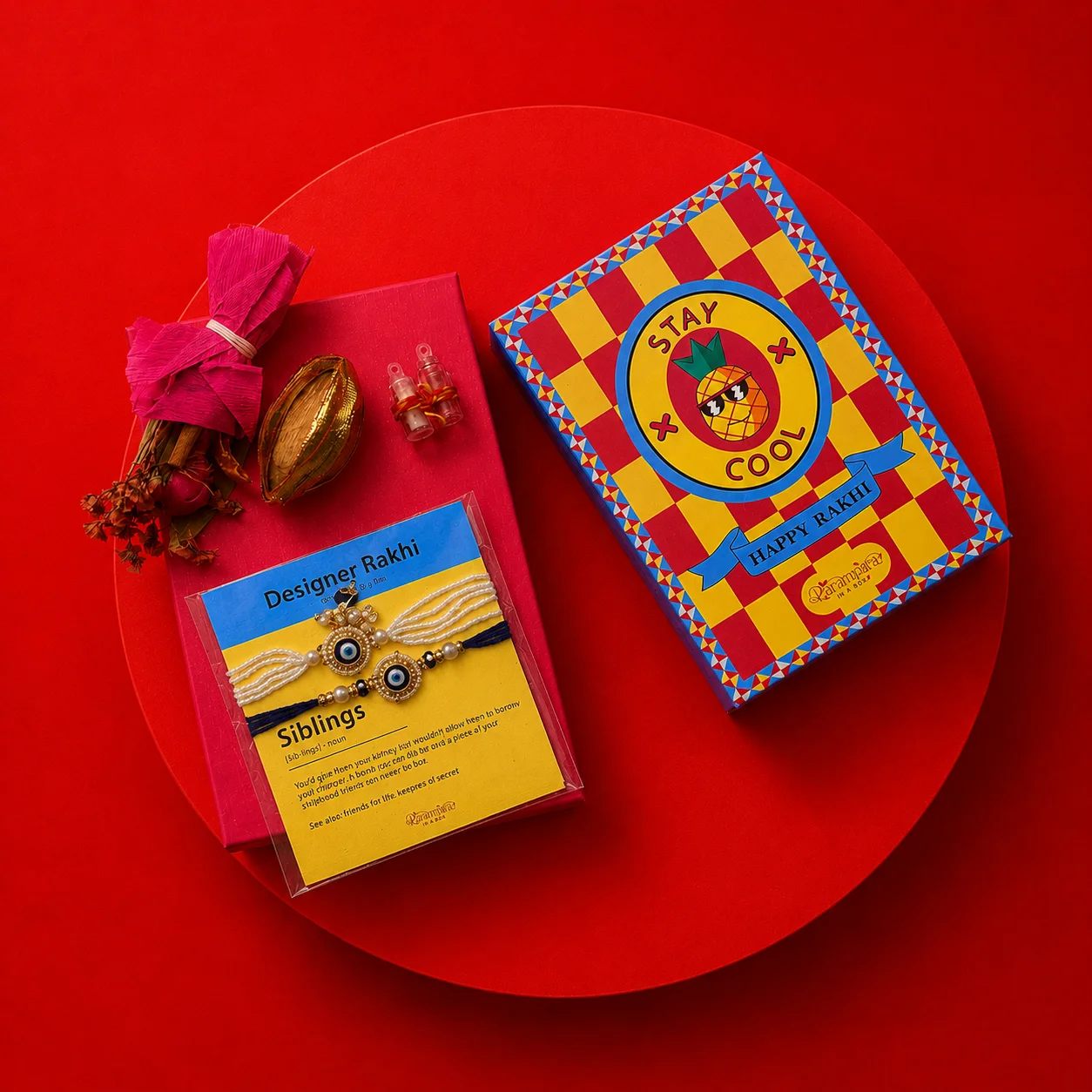 Evil Eye with Pearl Bhai-Bhabi Rakhi
