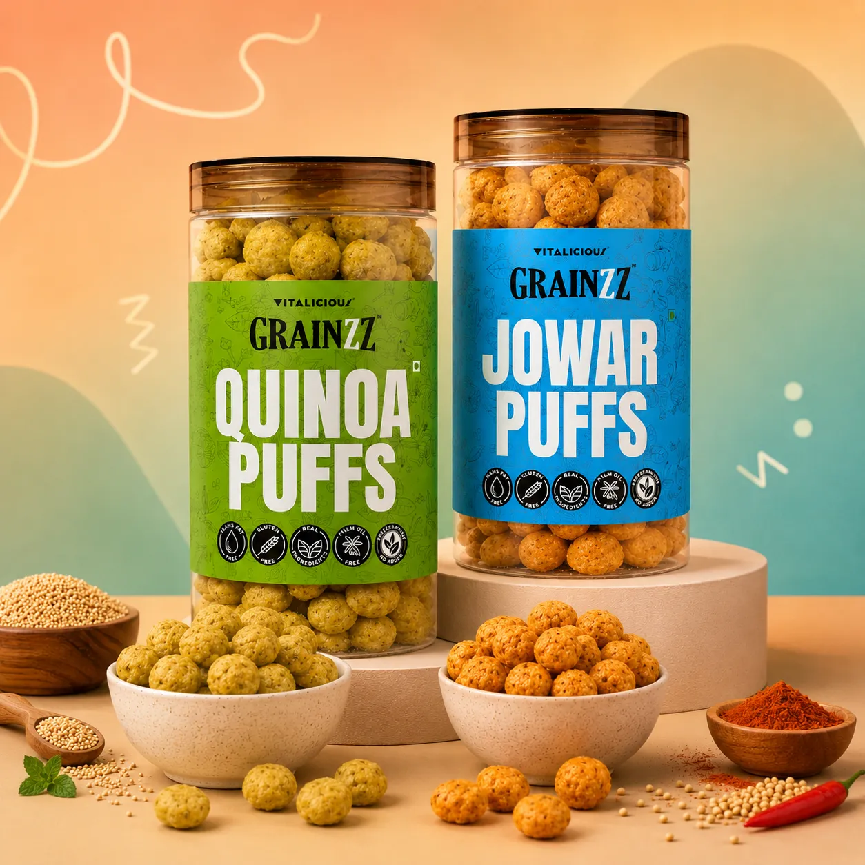 Grainzz Quinoa & Jowar Puffs Combo