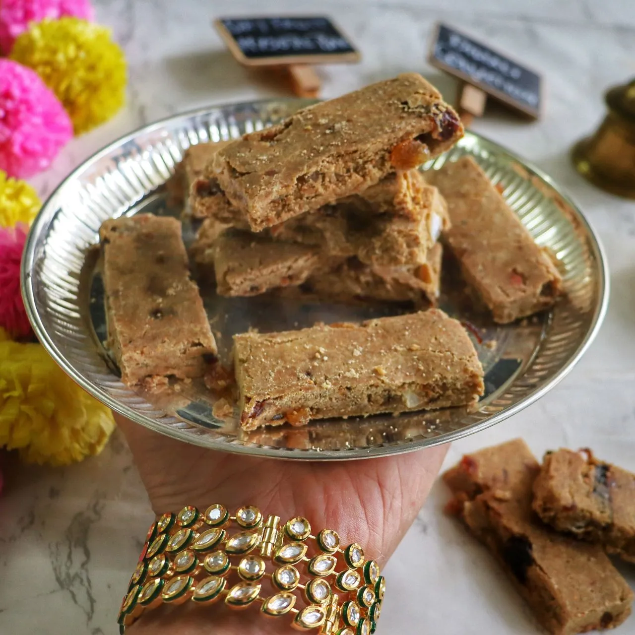 Dry Fruit Mysore Pak - Diwali Special | Sweetened with Molasses - Made with Premium Dry Fruits and Nuts