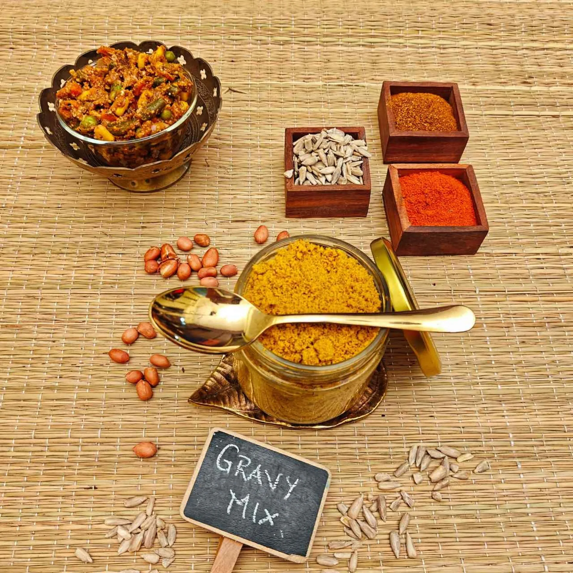 Instant Gravy Mix (Daily Cooking Blend) | Wholesome Heritage Masala Mix with Spices - Nuts