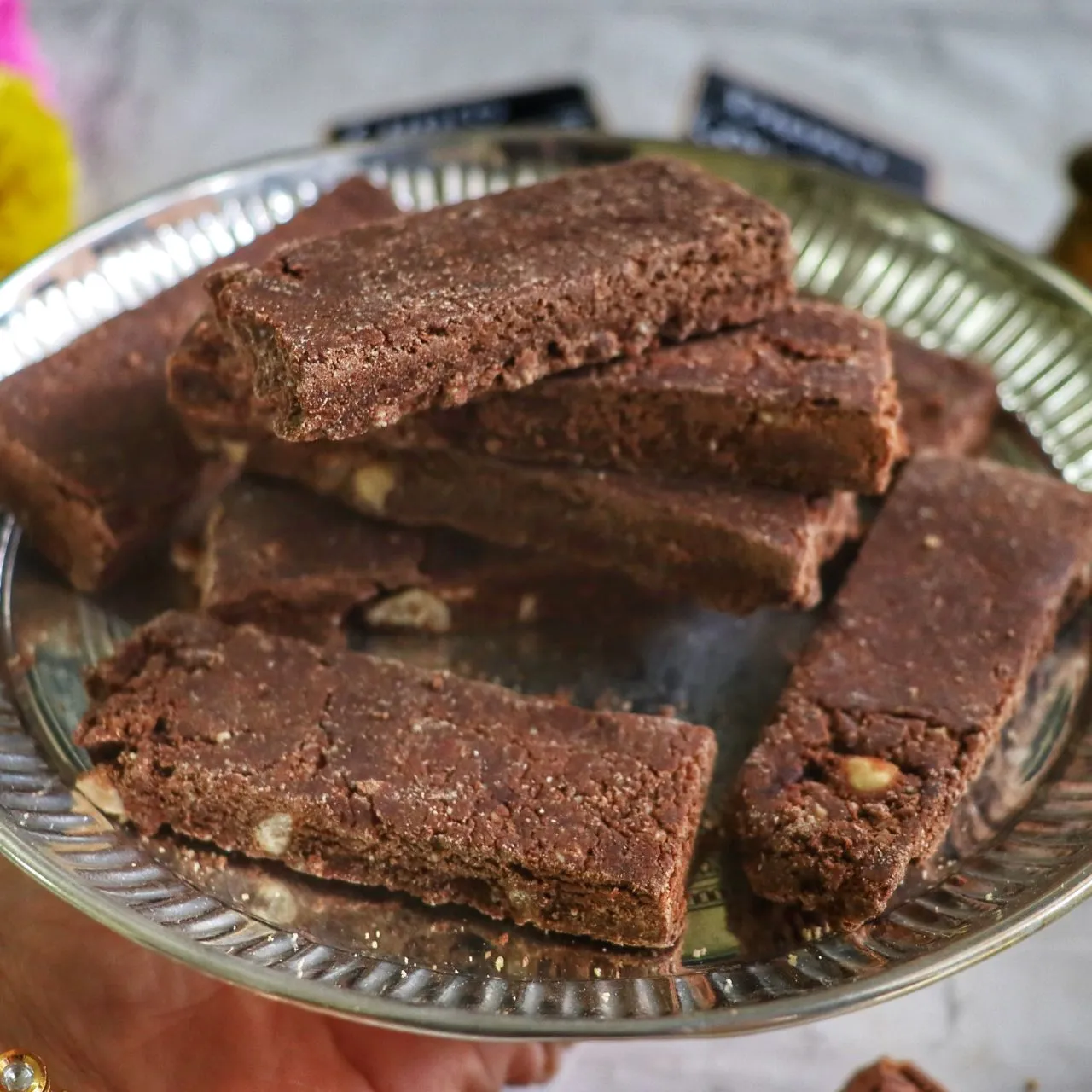 Chocolate Hazelnut Mysore Pak - Diwali Special | Sweetened with Molasses - Made with Premium Hazelnuts