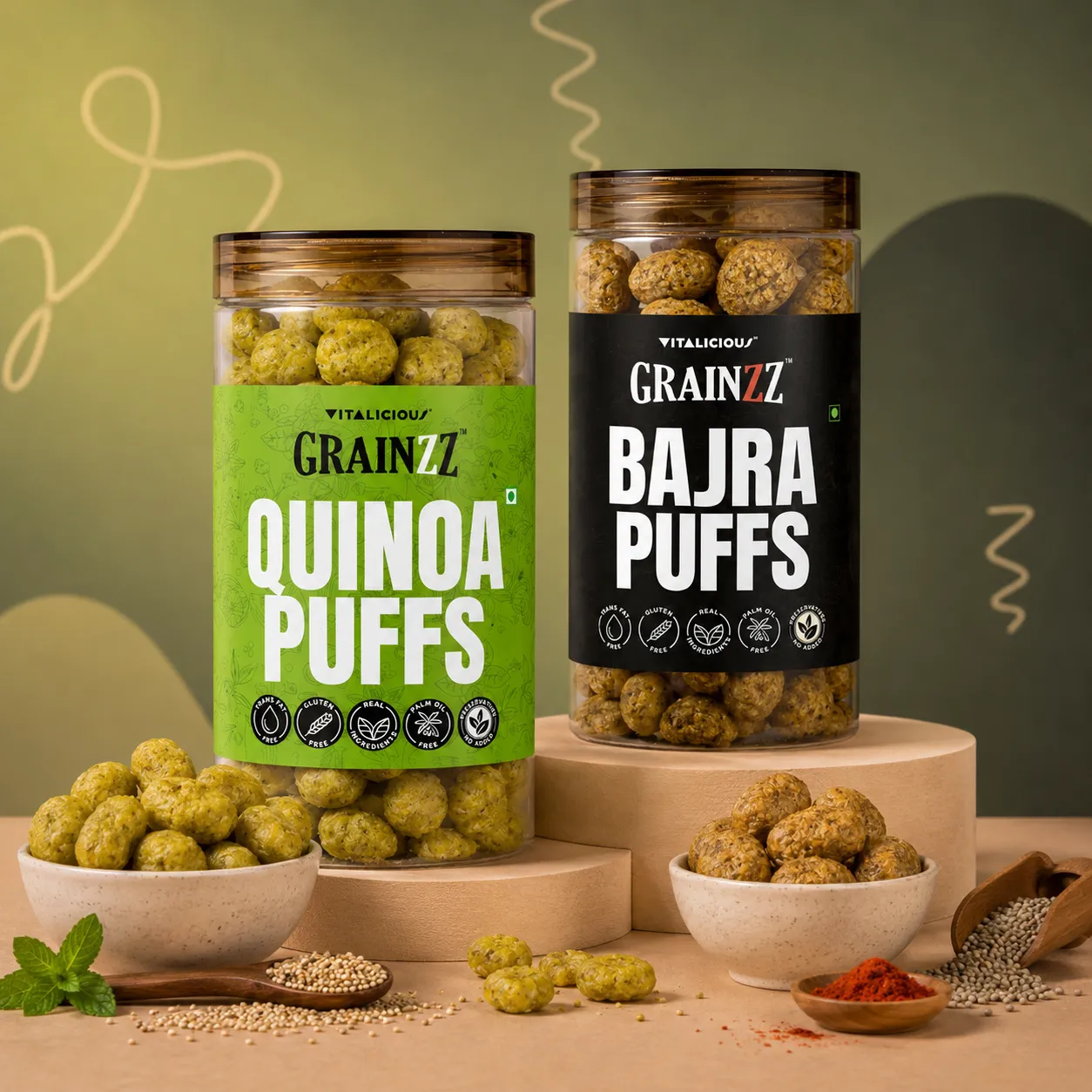Grainzz Bajra & Quinoa Puffs Combo