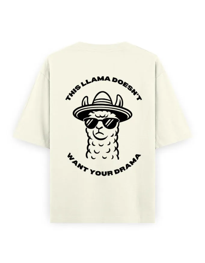 Llama Drama Unisex Oversized T-Shirt