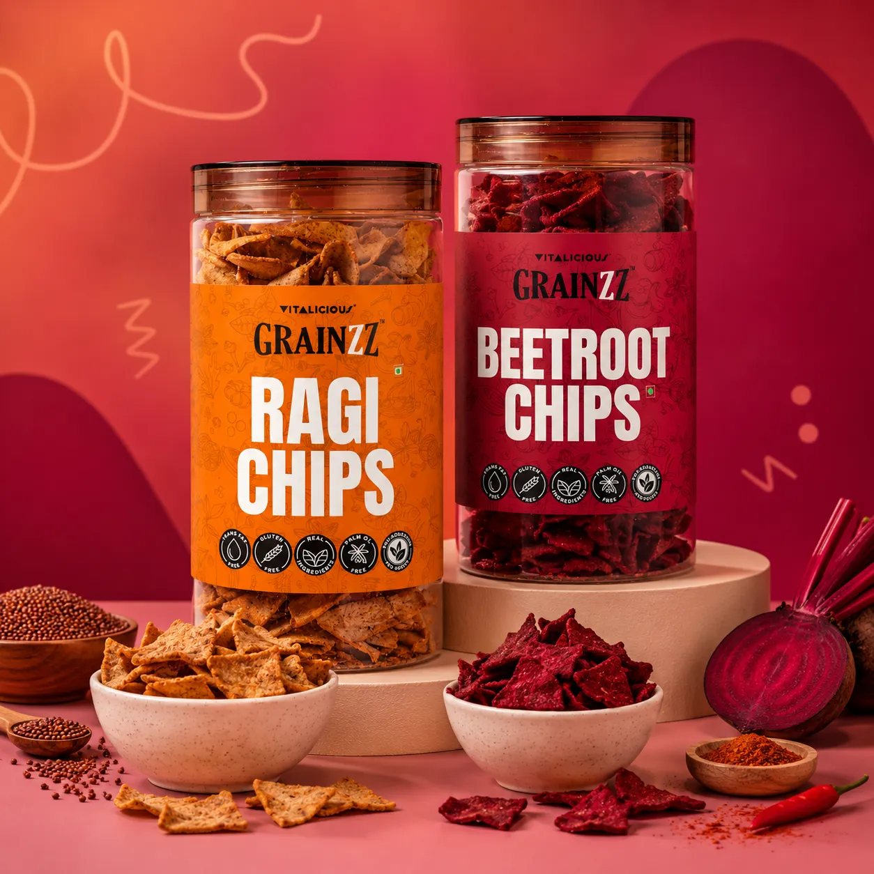 Ragi & Beetroot Chips - Healthy Combo