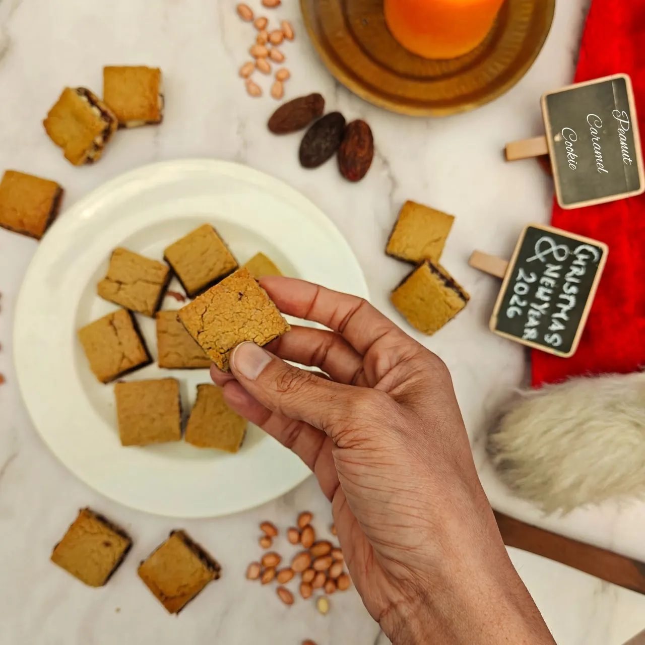 Peanut Caramel Stuffed Cookies | Christmas Cookies Gift Box