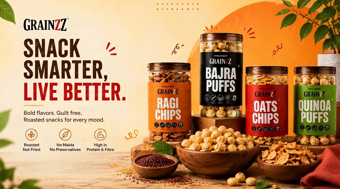 Grainzz — roasted, guilt-free snacks for every mood